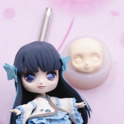 Doll Chibi Figure Statue Blythe Face 3d Clear..
